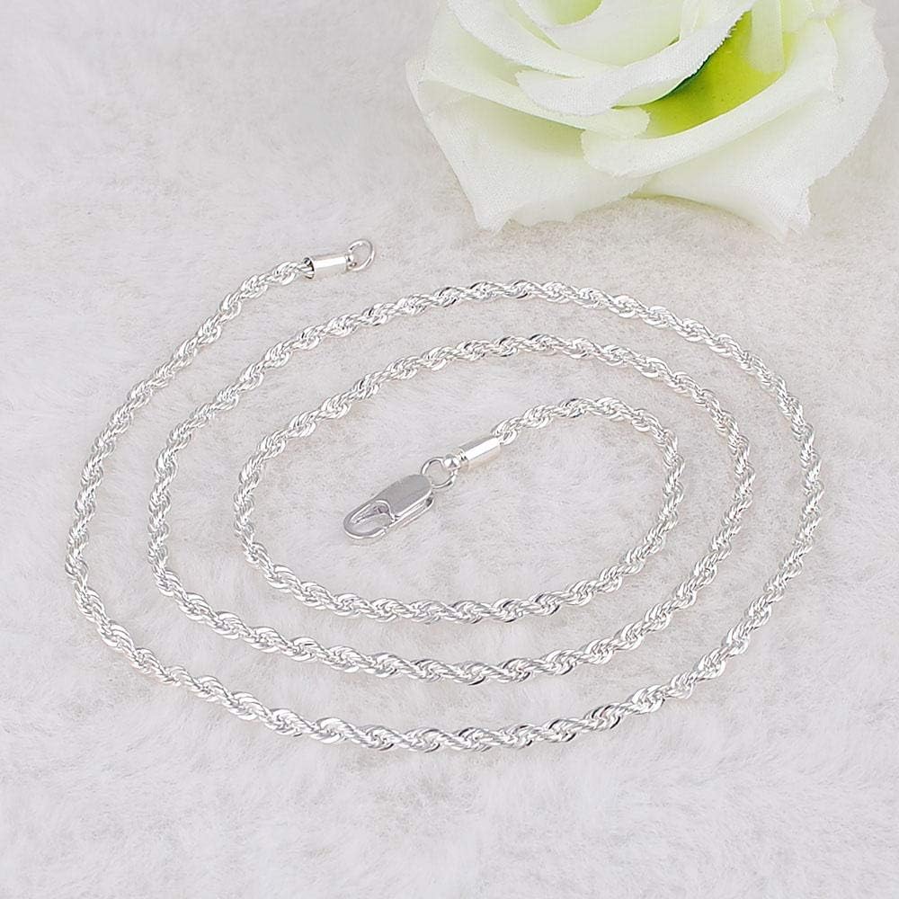 Amazon Com Necklace Pendant Chain 19 6 50 Cm Long Necklace For Women S 3mm 925 Sterling Silver Gold Jewelry Gift Pouches Sports Outdoors