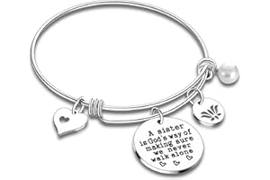 NIMTEVE Sister Bracelets Expandable Bangles Gifts for Sisters Best Friend Jewelry Friendship Gifts