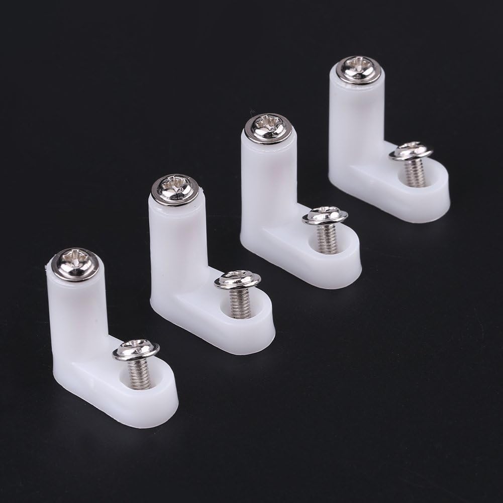100pcs 2cm L Type PCB Mounting Feet with Screw for Gaming Board, White