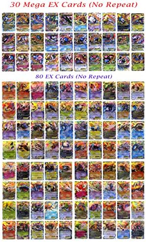 New 2017 Full Set 110 Cards 30 Mega EX + 80 EX Rare Cards All No Repeat Get all as I Show Charizard Mewtwo Rayquaza and etc "NOT A CHINA CARDS" English Superior Cards