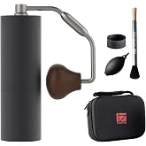 1Zpresso X-Ultra Manual Coffee Grinder-Midnight Black, Well-built Sturdy Metal Body, Assembly Stainless Steel Burr, Numerical External Setting, Magnet Catch Cup, Faster Grind Efficiency Portable Mil