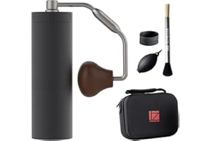 1Zpresso X-Ultra Manual Coffee Grinder-Midnight Black, Well-built Sturdy Metal Body, Assembly Stainless Steel Burr, Numerical External Setting, Magnet Catch Cup, Faster Grind Efficiency Portable Mil