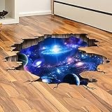 Provone Blue Purple Galaxy Wall Decals, Removable Sticker,The Art Magic 3D Home Decor (A Blue Purple Galaxy)