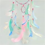 FuninCrea Colorful Half Circle Moon Dream Catcher with Feathers view 7