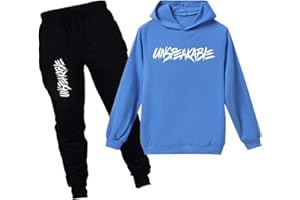 amropi Boy's Tracksuit Pullover Hoodie Jogging Pants Set 2 Pieces Sweatsuit for 2-17 Years