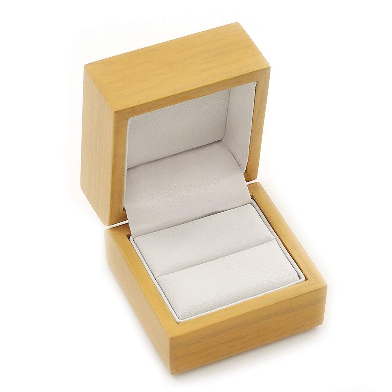 Avalaya Luxury Wooden Natural Pine Ring Box