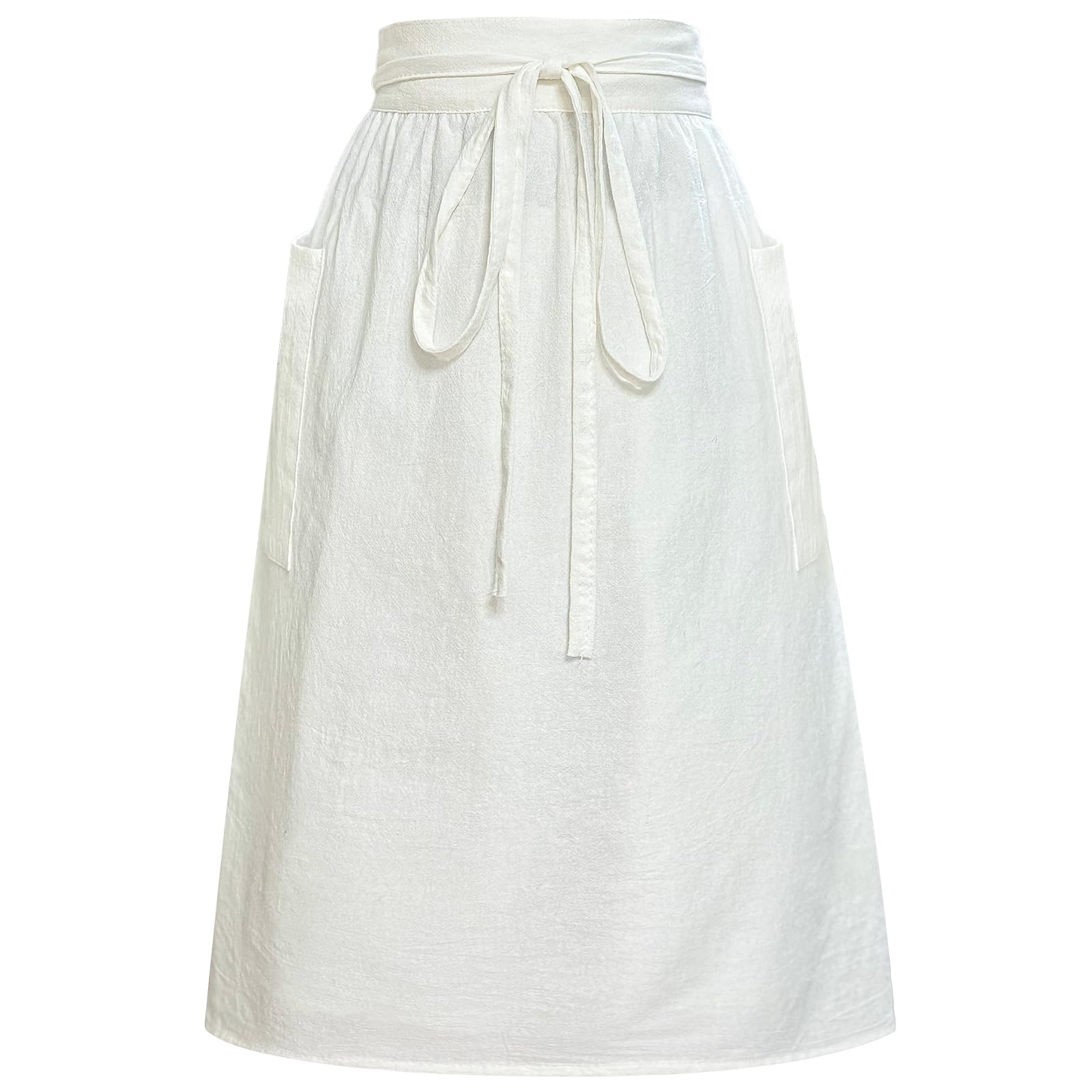 Photo 1 of **MINOR DAMAGE - USED**
Cityelf Cotton Linen Half Apron for Women with Waist Ties Large Pockets for Cooking Painting Cosplay Stage Performance