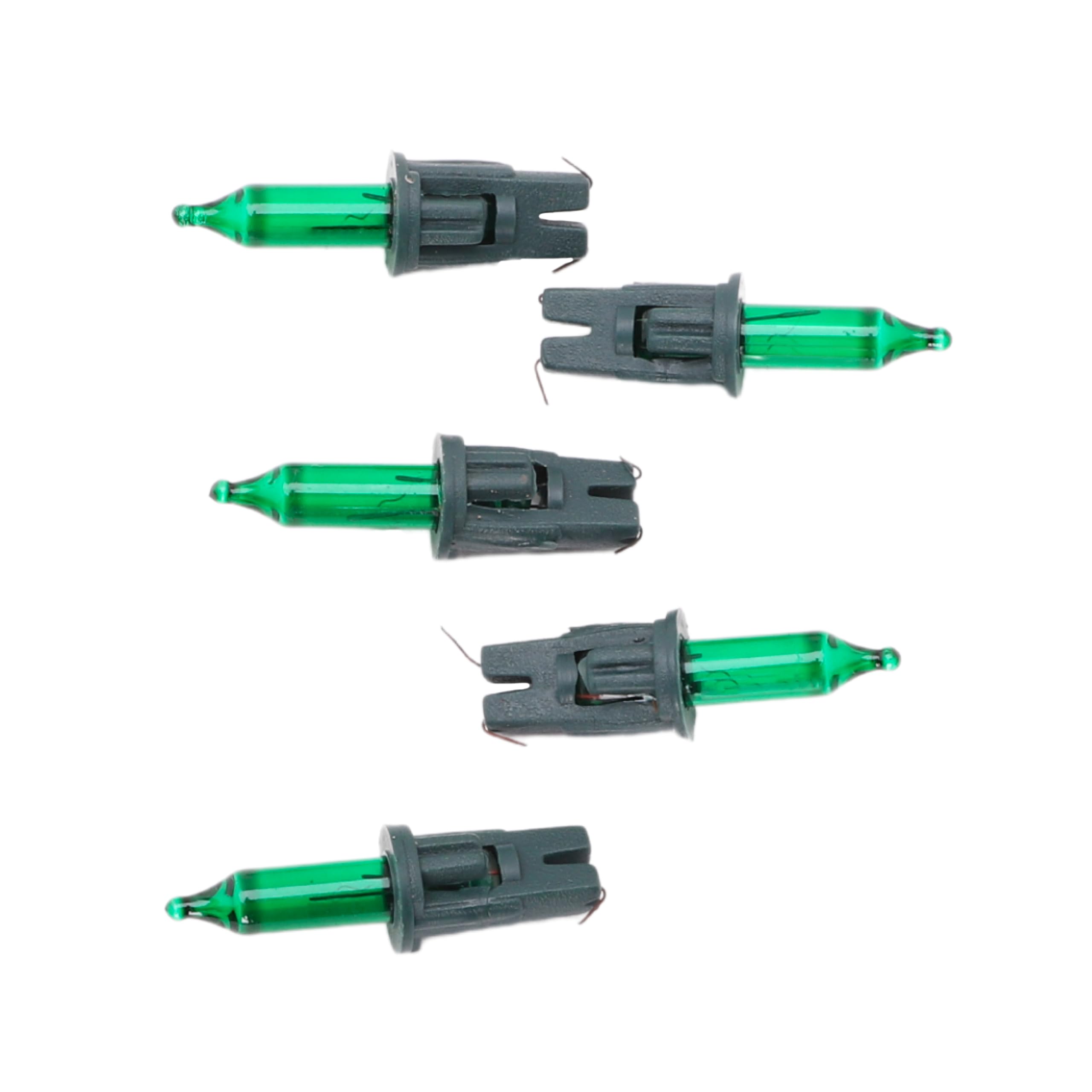 Christmas Concepts® Pack of 5 Green Push in Spare Bulbs - 2.5v 0.35w - Replacement Bulbs