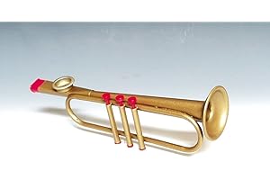 Music Treasures Co. Trumpet Kazoo - Gold, Metal & Plastic, C Major, Antique Style