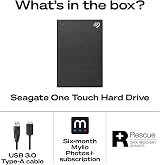 Seagate One Touch 4TB Password Activated External HDD USB 3.0 Space Gray view 3