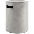 Giantex Propane Tank Cover Table - Outdoor Gas Tank Storage Side Table Fits 20 LBS Propane Gas Tank for Gas Fire Pit Gas Grill Griddle Propane Stoves, Tank Holder with Handles, Hideaway Table, Gray