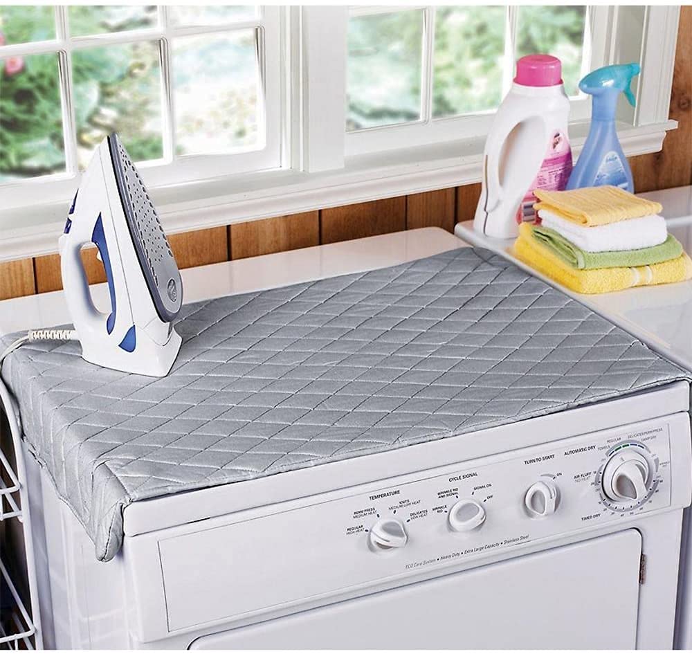 Dependable Industries Inc. Essentials Ironing Board Pad to Use Anywhere Quilted Magnetic Corners Iron Anywhere Travel Home with Silicone Heat Resistant Iron Rest Pad 18 inch x 31inch