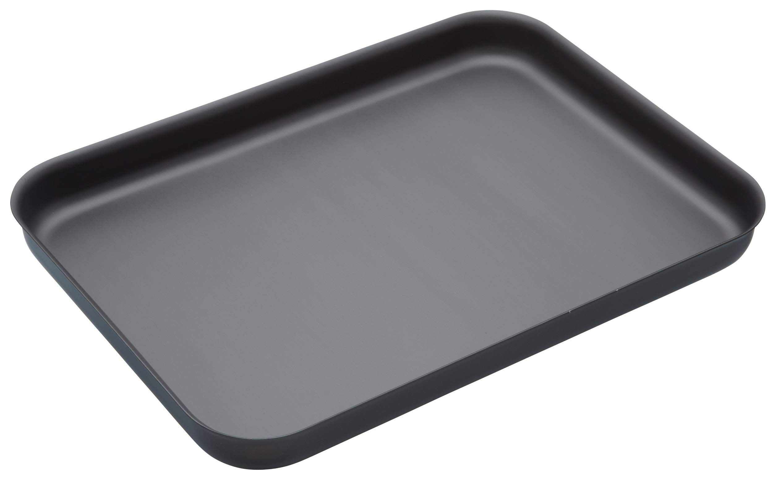 MasterClass Hard Anodised Aluminium Baking Tray, 42 x 31cm Deep Tin with Teflon Non Stick Coating, Black