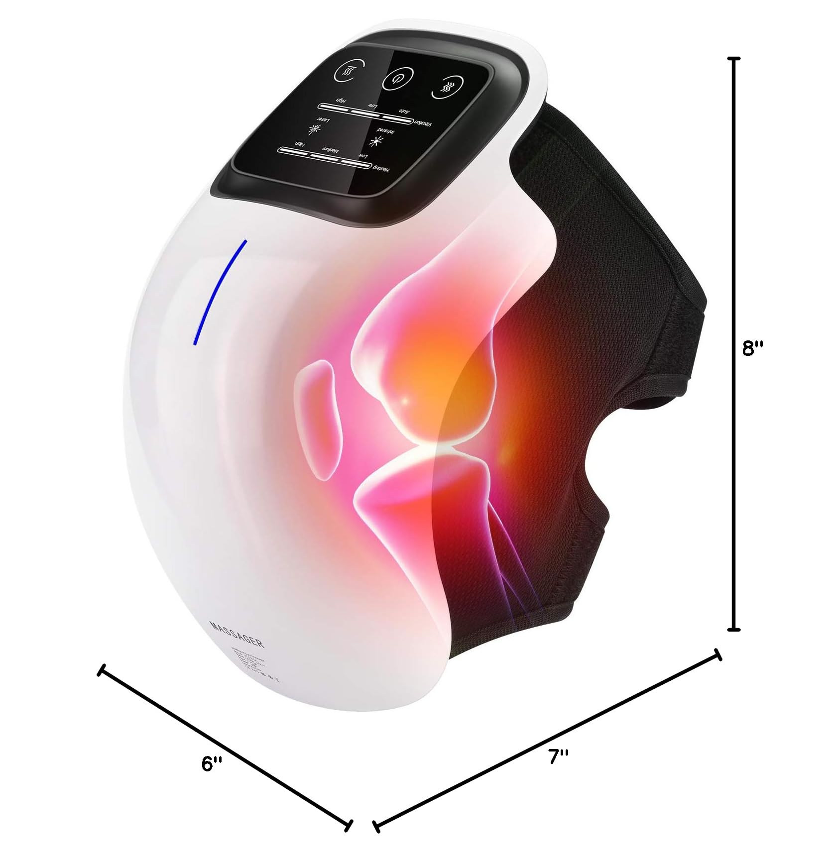 FORTHiQ Knee Massager Smart with Heat, Red Light and Massage Therapy, 3-in-1 Cordless, 2024 Updated Edition, Gifts for Grandma & Grandpa