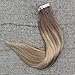 Full Shine Tape in Hair Extensions 14 Inch Real Human Hair Tape in Extensions Balayage Color 10 Light Brown Fading to 14 Golden Blonde Hair Extensions Invisible Seamless Tapes Ins 20 Pieces 50 Grams