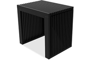 APRTAT Small Bamboo Dining Bench, 17inch Farmhouse Decor Indoor Kitchen Table Bench, Entryway Shoe Rack Bench, Outdoor Bench, Solid Bamboo Benches for Living Room, Hallway, Bedroom, Bathroom