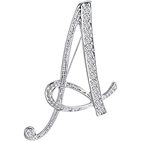 Amazon.com: DSADKI A-Z Lette Brooch 26 Initial Pins Gold