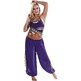 MissBellyDance Harem Pant & Tank Top Belly Dancer Costume Set | SADIQA