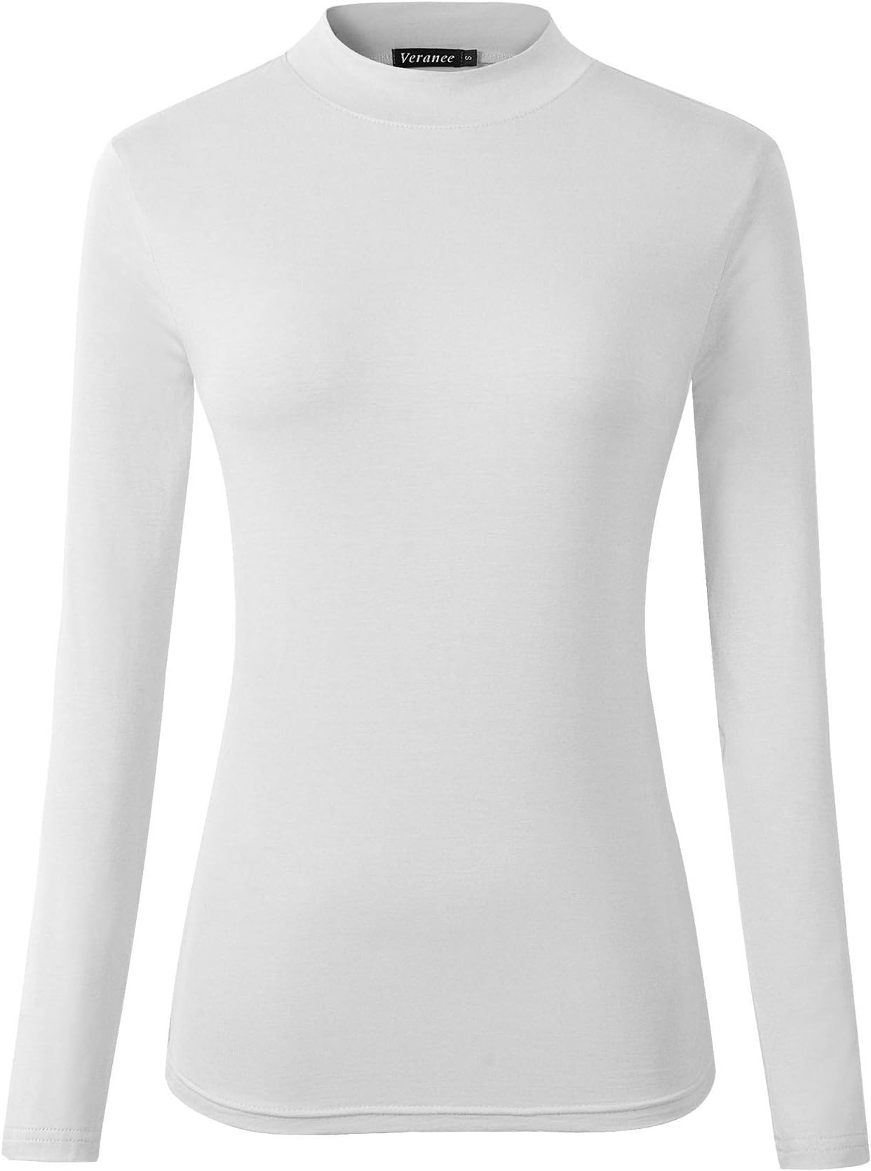 Veranee Women's Long Sleeve Slim Fit Turtleneck Basic Layering T-Shirt