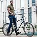 sixthreezero EVRYjourney Men's 3-Speed Hybrid Cruiser Bicycle, Matte Black w/Black Seat/Grips, 26