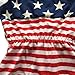 Qin.Orianna 4th of July Toddler Baby Girl American Flag Tassel Romper with Headband, 9 - 12 Months/Medium, Red