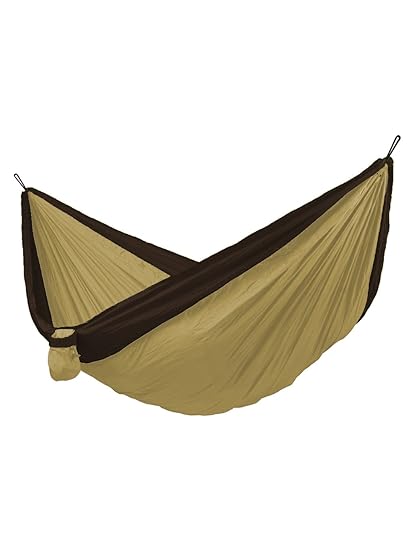 Shalinindia Camping Hammock-Nylon Parachute Fabric-Double Hammock for Backpacking Travel- Portable Outdoors Garden Hammock