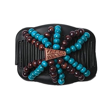 Amazon Com Vmree Magic Wooden Beads Stretchy Double Clips Hair