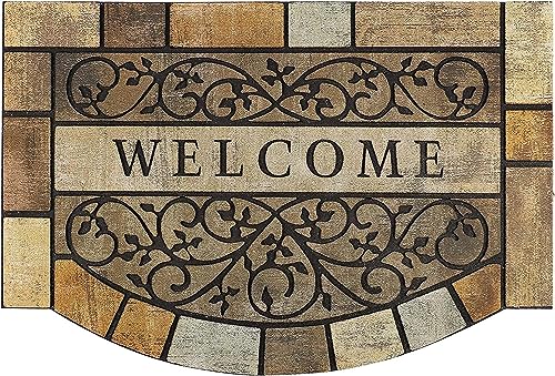 Durable Welcome Door Mats, 24"x36" Heavy-Duty Large Outdoor Mat for Front Door