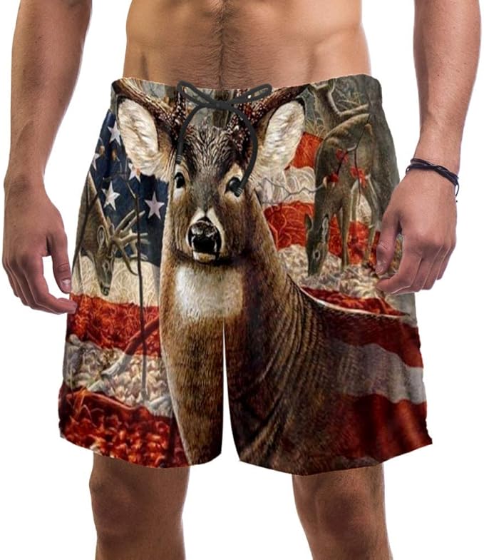Elk USA Mens Swim Trunks Quick Dry Swim Shorts Swimwear XXL