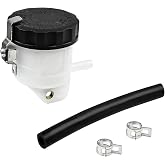 Motorcycle Brake Fluid Reservoir Cup Compatible with Kawasaki Ninja ZX6R ZX10R Suzuki GSXR1000 Tank Fluid Cup with Rubber Tube Aftermarket Parts Accessories