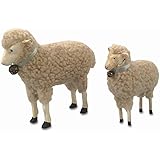 Primitive Theme Wool Covered Lambs 2.5"-3.5" Figure - Set of 2