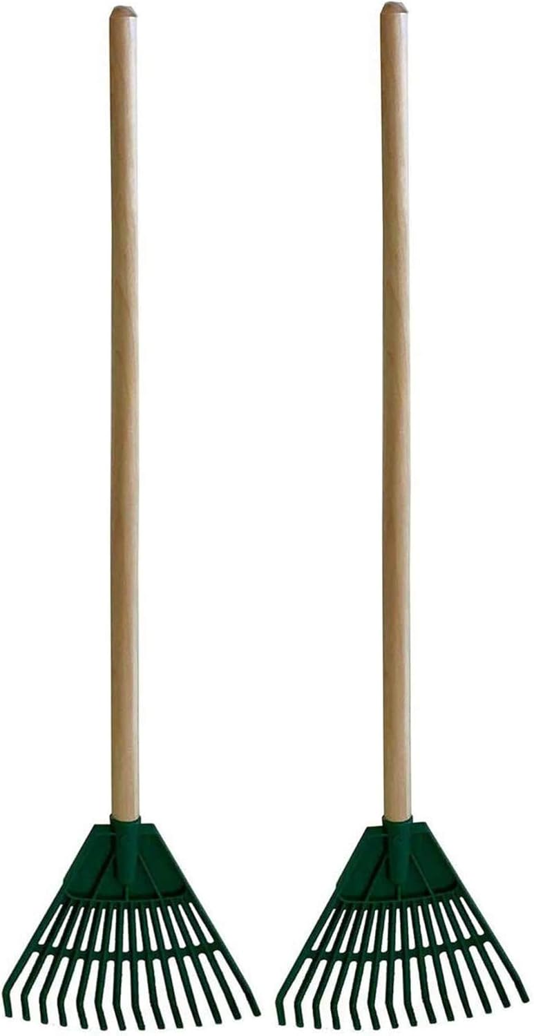 garden in a box kit boulder on Patio Lawn Garden Kids Garden Rake With Solid Wood Handle Sweep Fall Leaves Lawn Tidy Up Garden 2 Pack Easy Grip Handle Gardening