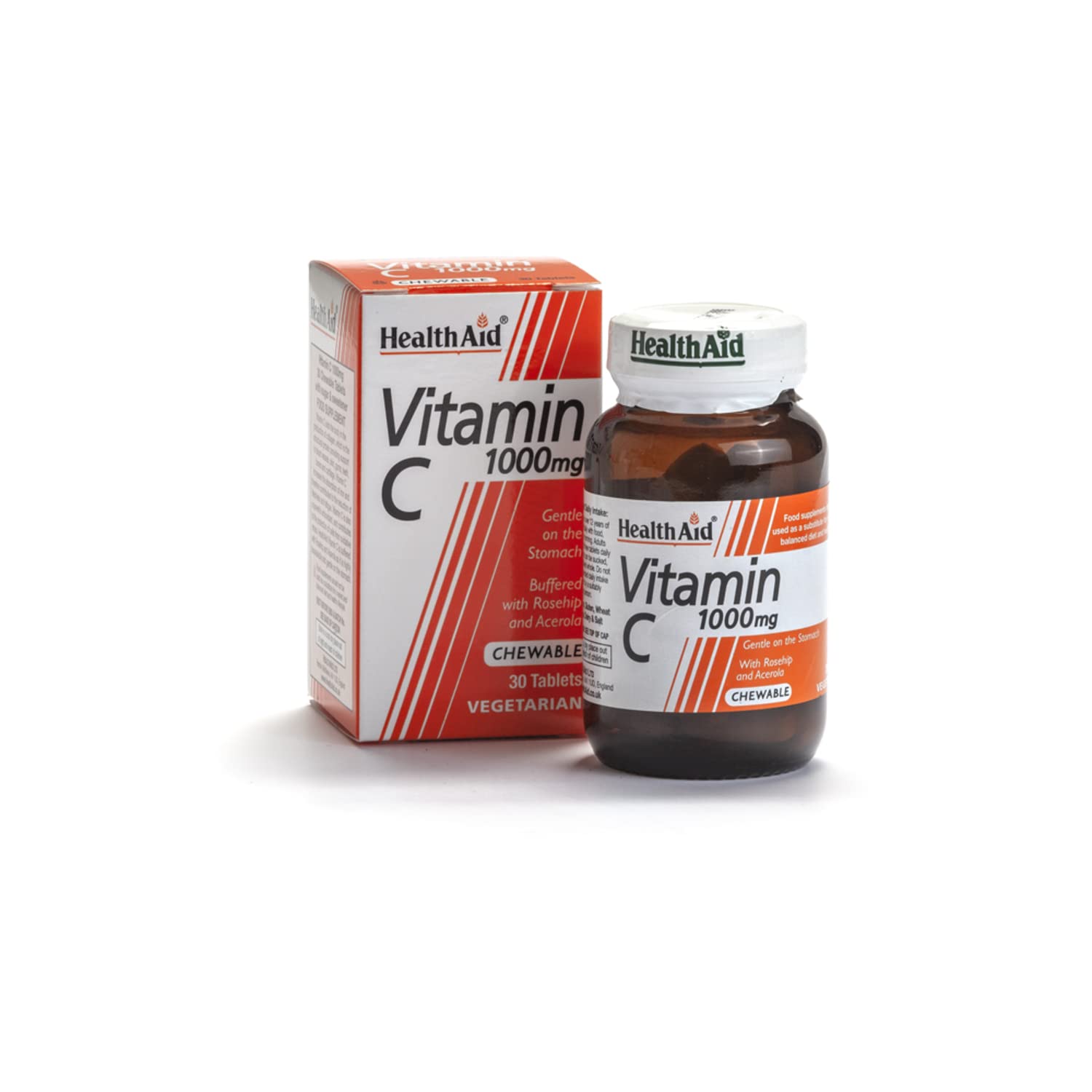 HealthAid Vitamin C 1000mg - Chewable - 30Vegetarian Tablets