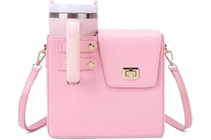 BBIQI Stanley Purse Cup Holder Bag with Strap- Outdoor Portable Crossbody Water Bottle Storage Bag for Stanley Cup Tumbler 40 oz