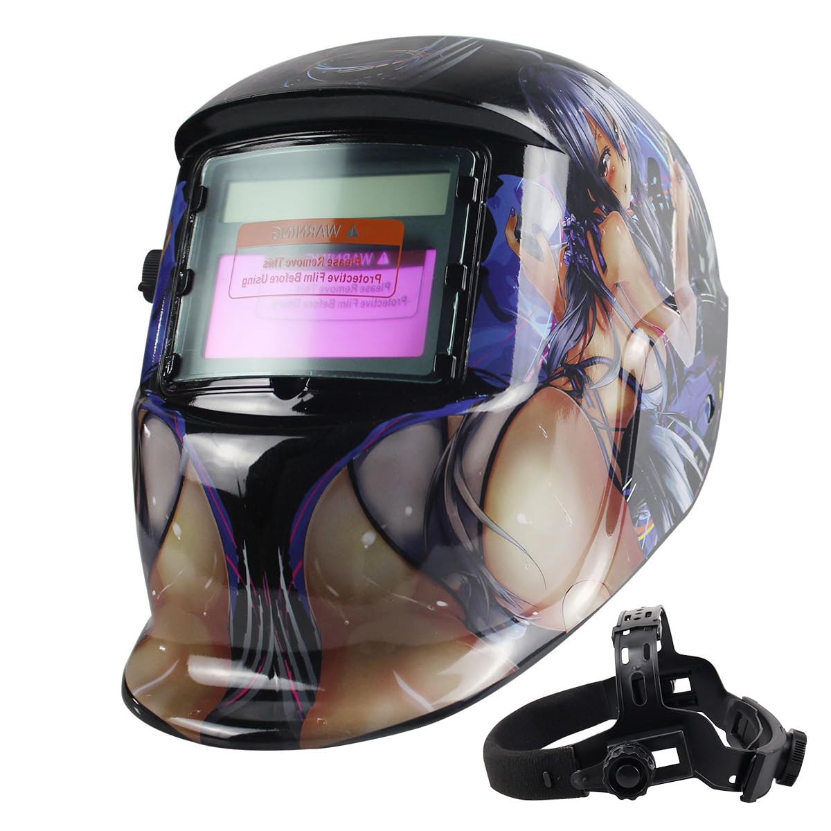 Photo 1 of TIANLYLIN Welding Helmet Auto Darkening, Solar Powered Welding Hood with True Color 1/1/1/2 Optical Clarity, Wide Shade 4/9-13 Welder Mask for TIG MIG ARC Grind (Anime Girl)