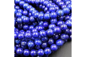 Zenkeeper 108 Pcs Lapis Lazuli Beads for Jewelry Making 8 MM Lapis Lazuli Gemstones Loose Stone Beads for Bracelet Making