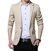 DAVID.ANN Men's Slim Fit One Button Casual Blazer Jacket
