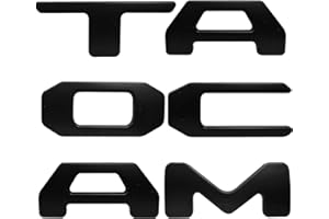 Knomix Tailgate Insert Letters Badges Replacemetn for Tamaco 2024 2025 3D Raised Rear Emblem Decals Come with Adhesive Backing (Not for Tamaco 2013-2023 Small Size)-Matte Black