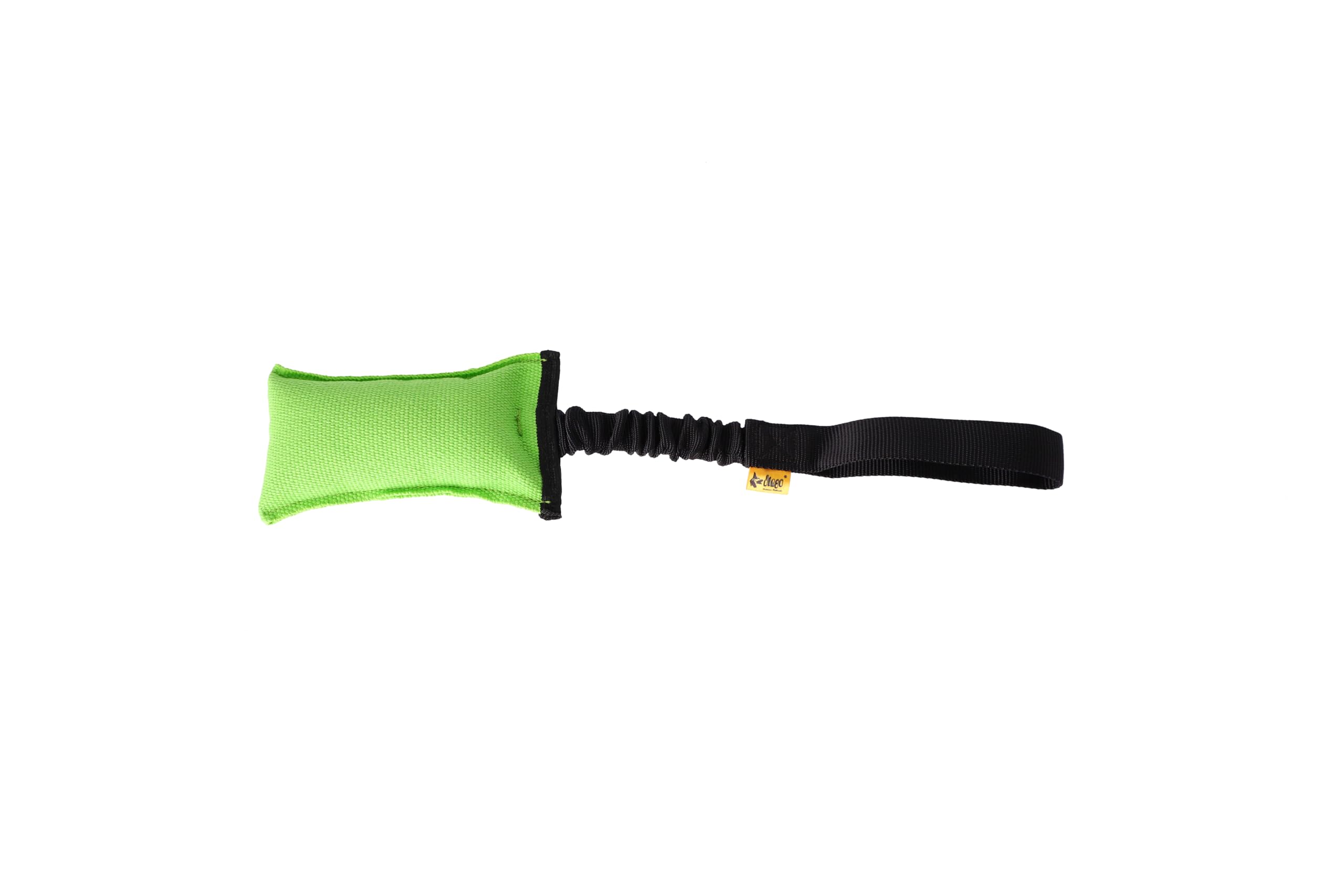 Dingo Bite Tug Agility Bungee Dog Toy Green with Black Handle 15593