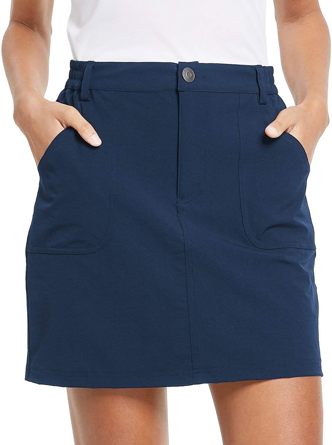 BALEAF Women's Outdoor Skort UPF 50 Active Athletic Skort Casual Skort Skirt with Zip Pockets Hiking Golf: Clothing