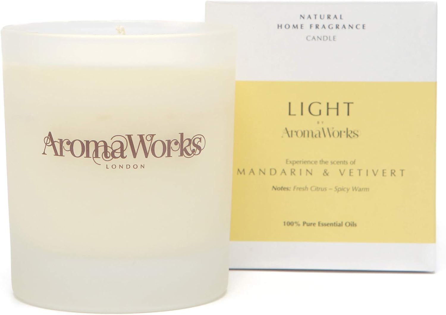 Aromaworks Light 30cl Candle, Mandarin & Vetivert, Sand, 229 ml (Pack of 1)