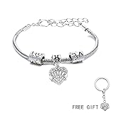 SISTER Charm Bracelets , Exquisite Crystal Heart