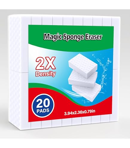 50-Pack Heavy Duty Melamine Sponges - Extra Durable, Magic Eraser Style, Multipurpose