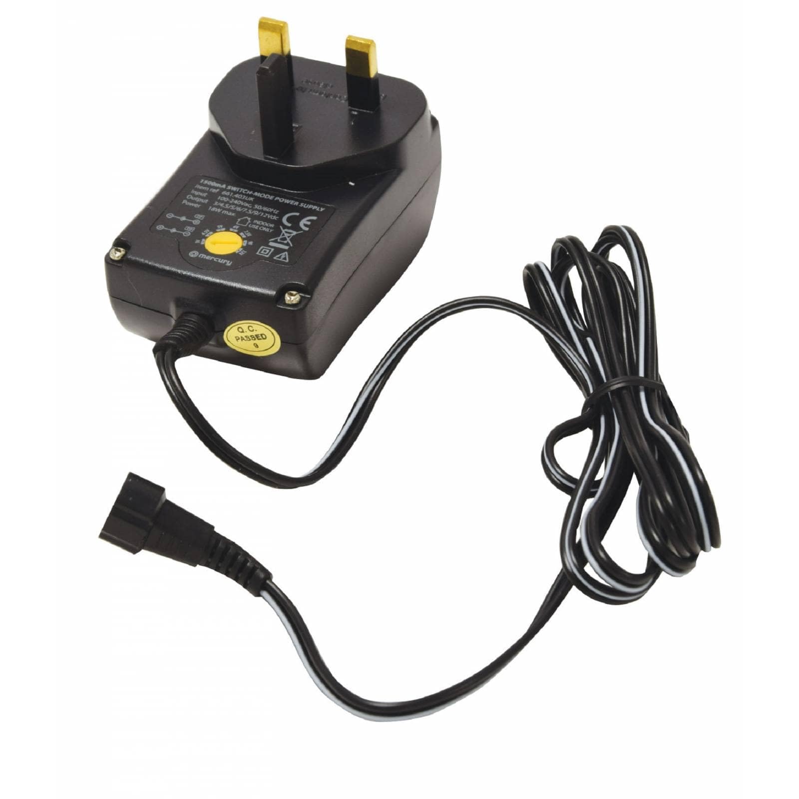 Mercury | Energy Efficient Switch-mode Power Supply with Multiple Adaptors & Adjustable Voltage | 1500mA