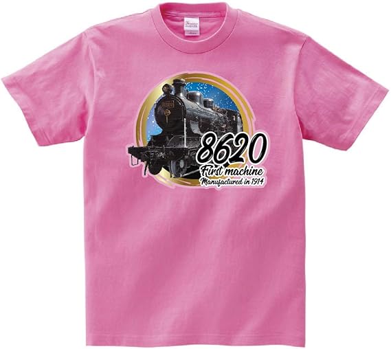 Amazon Tシャツ 蒸気機関車 86形 第1号機 列車 鉄道 1914 無限 汽車 国鉄 プリント イラスト 大きいサイズ 厚めの生地 人気のスタンダートtシャツ Tattoo T 060 Tシャツ カットソー 通販