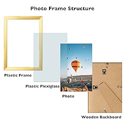 JCJMY 6x10 Picture Frame Gold for Wall Hanging or