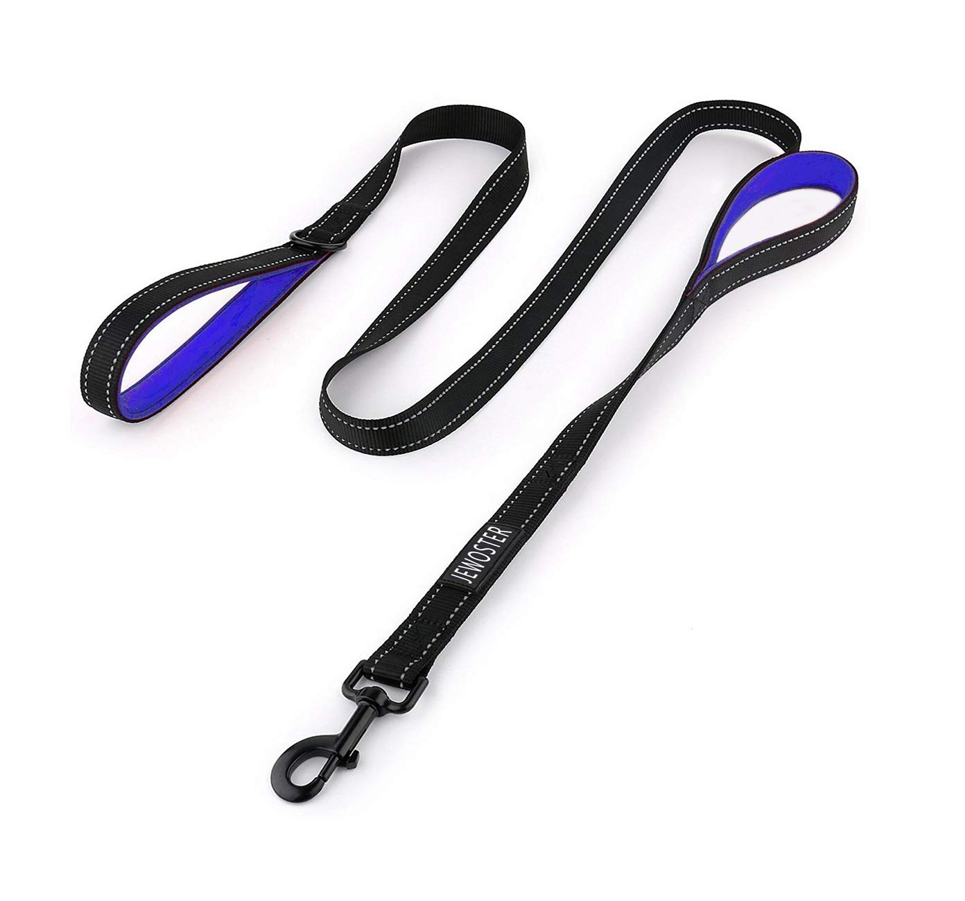 Photo 1 of Dog Leash Heavy Duty - 2 Handles by Padded Traffic Handle for Extra Control, 6foot Long - Perfect for Medium to Large Dogs (6 ft, Black Blue)