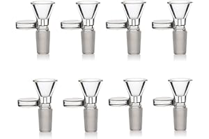 8 Pcs Lab Short Stem Funnels,Round Handle Design Wider and More Convenient Experimental Funnel （14mm）