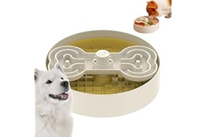 Puzzle Feeder Slow Feeder Dog Bowls for Large Breeds, Detachable Design Dog Lick Bowls with 4 Slow Feeding Modes, Suitable for Dry, Wet, and Raw Food, Stress Relieve and Dishwasher Safe,Yellow