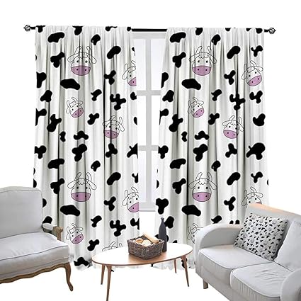 Amazon Com Cow Print Kitchen Curtains Animal Cow Hide Pattern